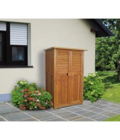 Weka Balkon-/Terrassenschrank 195, Ca. B80/H160/T43 Cm -Gartenbedarfs Geschäft 2916005 WE MO 001 WekaTerrassenschrank