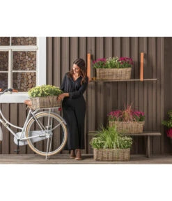 Van Der Leeden Rattan-Pflanzkasten, Graubraun 17 Van Der Leeden Rattan-Pflanzkasten, Graubraun -Gartenbedarfs Geschäft 3692761 3692506 3692548 WE MO 011 RattanPflanzkastenbraun