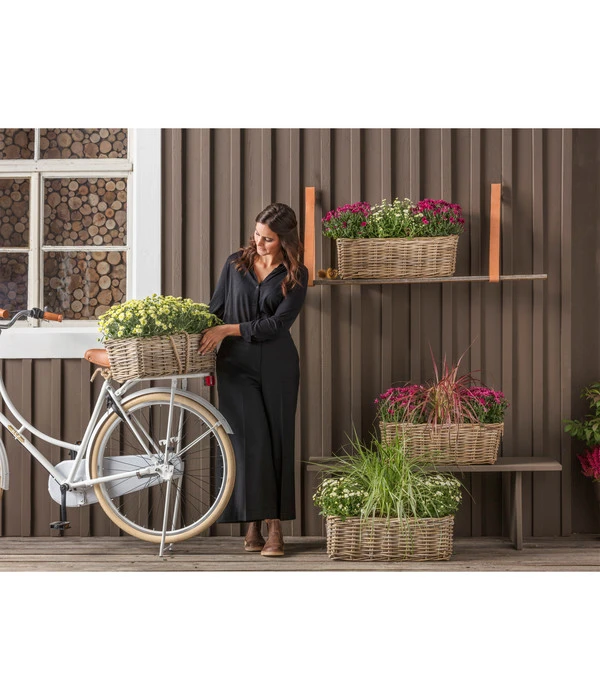 Van Der Leeden Rattan-Pflanzkasten, Graubraun 7 Van Der Leeden Rattan-Pflanzkasten, Graubraun – Bild 7