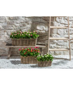 Van Der Leeden Rattan-Pflanzkasten, Graubraun 20 Van Der Leeden Rattan-Pflanzkasten, Graubraun -Gartenbedarfs Geschäft 3692761 3692548 3692506 WE MO 013 RattanPflanzkastenbraun