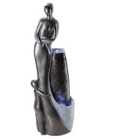 Dehner Polyresin-Gartenbrunnen Family, Ca. B42,5/H120/T27 Cm -Gartenbedarfs Geschäft 4079901 WE FS 003 DehnerPolyresinGartenbrunnenFamily