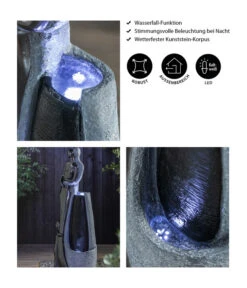 Dehner Polyresin-Gartenbrunnen Family, Ca. B42,5/H120/T27 Cm -Gartenbedarfs Geschäft 4079901 WE IG 001 DehnerPolyresinGartenbrunnenFamily