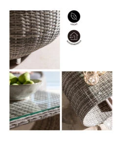 Dehner Geflechtlounge Avani, 4-teilig -Gartenbedarfs Geschäft 4209987 WE IG 001 DehnerGeflechtloungeAvani