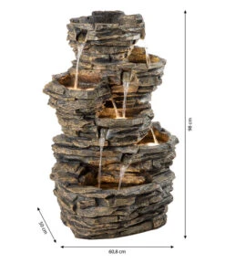 Dehner Polyresin-Gartenbrunnen Largo, Ca. B60,8/H98/T50 Cm -Gartenbedarfs Geschäft 4277729 WE BG 001 DehnerPolyresinGartenbrunnenLargoNeu