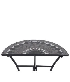 Siena Garden Mosaiktisch Como Halbrund, Ca. B35/H71/T70 Cm -Gartenbedarfs Geschäft 4498796 WE DE 001 TischComoH71cm