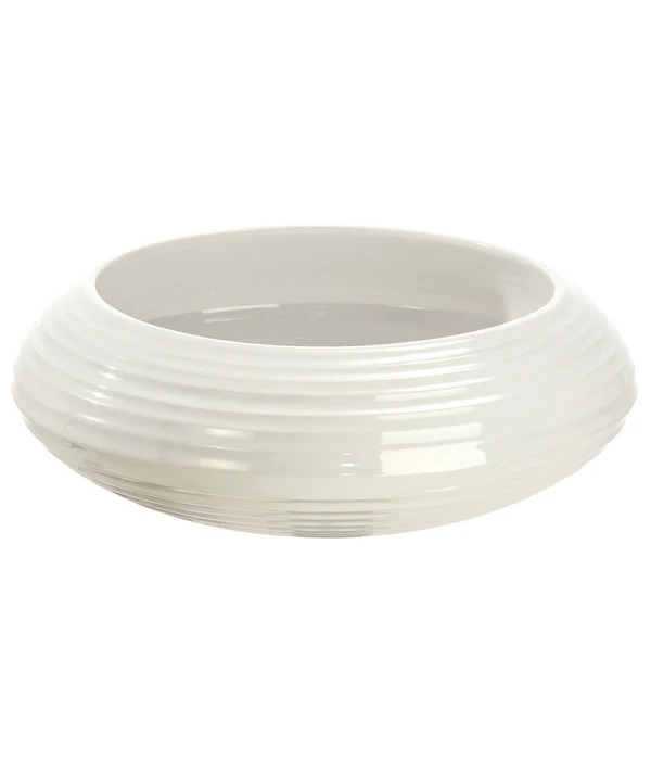 Dehner Keramik-Schale Lustrinado, Bauchig, Weiß 1 Dehner Keramik-Schale Lustrinado, Bauchig, Weiß