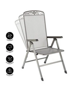 MWH Klapp-Gartensessel Savoy -Gartenbedarfs Geschäft 5312095 WE IG 001 KLAPPSESSELSAVOYEGRAU