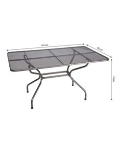 Royal Garden Streckmetall-Gartentisch, Ca. B145/H74/T90 Cm -Gartenbedarfs Geschäft 5312822 WE BG 001 MwhStreckmetallGartentischStreckmetallTisch145X90cmERaug