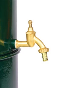 RENNER Metall-Regentonne Inkl. Steckanschluss, 150 L, Dunkelgrün -Gartenbedarfs Geschäft 6609481 WE DE 003 RegenwasserSammeltonnemitSteckanschlussca150l