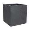 EDA-plastiques Kunststoff-Topf Basalt, Quadratisch, Anthrazit, Ca. B49,5/H49,5/T49,5 Cm