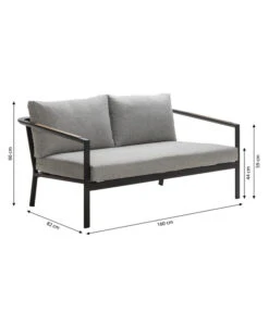 Dehner Alu-Lounge New York, 4-teilig -Gartenbedarfs Geschäft 6670954 WE BG 001 LoungeNewYork
