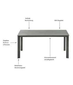 Dehner Gartentisch Nancy, Ca. B160/H75/T90 Cm 14 Dehner Gartentisch Nancy, Ca. B160/H75/T90 Cm -Gartenbedarfs Geschäft 6701734 WE IG 001 TischNancy