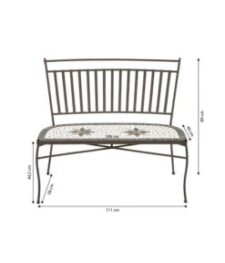 Dehner Mosaikbank Diana, 2-Sitzer -Gartenbedarfs Geschäft 6701791 WE IG 001 MosaikbankDiana