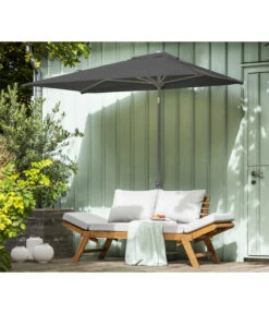 Dehner Balkonschirm Chios, Rechteckig, Ca. B210/T130 Cm -Gartenbedarfs Geschäft 6703243 WE MO 001 BalkonschirmChiosDunkelgrauNeu