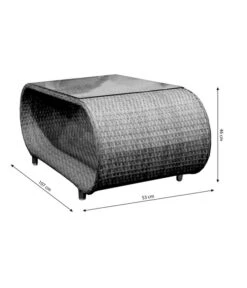 Dehner Geflechtlounge Avani, 4-teilig -Gartenbedarfs Geschäft 6704340 WE BG 003 FlechtloungeAvaniTisch