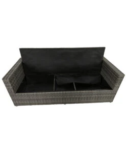 Dehner Flecht-Truhenbank Föhr, 3-Sitzer -Gartenbedarfs Geschäft 6704795 WE FS 004 TruhenbankFoehrNeu