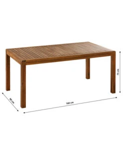 Dehner Gartentisch Lima, Ca. B160/H75/T90 Cm -Gartenbedarfs Geschäft 6708713 WE BG 001 TischLima