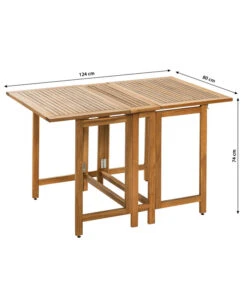 Dehner Balkonklapptisch Macao, Ca. B124/H74/T80 Cm -Gartenbedarfs Geschäft 6712061 WE BG 001 DehnerBalkontischMacao