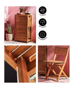 Dehner Balkonset Neapel, 3-teilig -Gartenbedarfs Geschäft 6712368 WE IG 001BalkonsetNeapelBraun