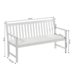 Dehner Bank Mykonos, 3-Sitzer -Gartenbedarfs Geschäft 6713267 WE BG 001 BankMykonos3erWeiss