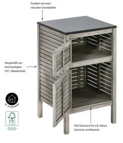 Dehner Schrank Southampton, Ca B50/H90/T50 Cm -Gartenbedarfs Geschäft 6713663 WE IG 001 SchrankSouthampton50Grau