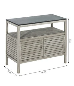 Dehner Doppelschrank Southampton, Ca. B100/H90/T50 Cm -Gartenbedarfs Geschäft 6713705 WE BG 001 SchrankSouthampton100Grau