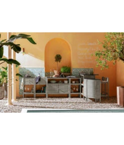 Dehner Doppelschrank Southampton, Ca. B100/H90/T50 Cm -Gartenbedarfs Geschäft 6713739 6713762 6713705 6713630 6713531 6713663 6713440 6713390 WE MO 001 OutdoorkuecheSouthampton