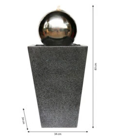 Dehner Edelstahl-Gartenbrunnen Kioto, Ca. B34/H83/T34 Cm -Gartenbedarfs Geschäft 6731343 WE BG 001 DehnerEdelstahlGartenbrunnenKiotoNEU