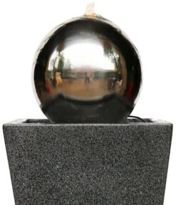 Dehner Edelstahl-Gartenbrunnen Kioto, Ca. B34/H83/T34 Cm -Gartenbedarfs Geschäft 6731343 WE DE 002 DehnerEdelstahlGartenbrunnenKiotoNEU