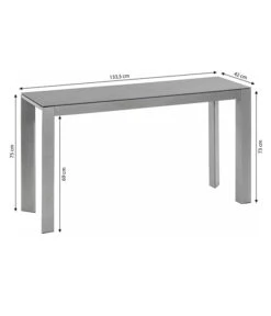 Dehner Balkontisch Chicago, Ca. B133,5/H75/T42 Cm -Gartenbedarfs Geschäft 6734651 WE BG 001 BalkontischChicagoSchmalNE