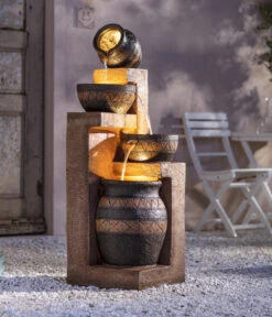 Dehner Polyresin-Gartenbrunnen Monterry, Ca. H117,5 Cm -Gartenbedarfs Geschäft 6742472 WE MO 003 DehnerPolyresinGartenbrunnenMonterryNEU