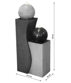 Dehner Polyresin-Gartenbrunnen Ying Yang, Ca. H94 Cm -Gartenbedarfs Geschäft 6742506 WE DE 001 DehnerPolyresinBrunnenYingYang