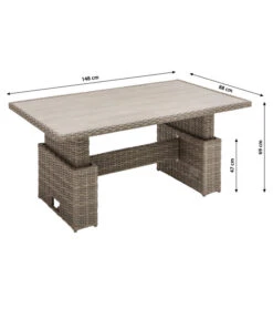 Dehner Geflechtlounge Bologna, 5-teilig -Gartenbedarfs Geschäft 6903447 WE BG 004 LoungeBolognaNEU