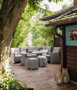 Dehner Geflechtlounge Bologna, 5-teilig -Gartenbedarfs Geschäft 6903447 WE MO 001 LoungeBolognaNEU