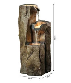 Dehner Polyresin-Gartenbrunnen Sedona, Ca. H85 Cm -Gartenbedarfs Geschäft 6911101 WE BG 001 BrunnenSedona