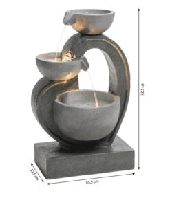 Dehner Polyresin-Gartenbrunnen Heart, Ca. H72,5 Cm -Gartenbedarfs Geschäft 6911218 WE BG 001 BrunnenHeartNEU