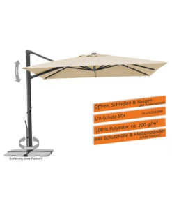 Schneider Ampelschirm Rhodos Smart, Quadratisch, Ca. B300/T300 Cm -Gartenbedarfs Geschäft 6953384 WE IG 002 SchneiderAmpelschirmRhodosSmart