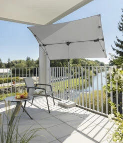 Schneider Sonnenschirm Novara, Rechteckig, Ca. B190/T140 Cm -Gartenbedarfs Geschäft 6953541 WE MO 001 SchneiderSonnenschirmNovarasilbergrau